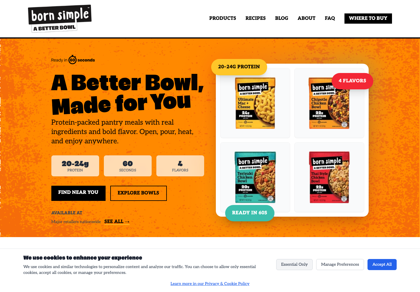 Born Simple website screenshot