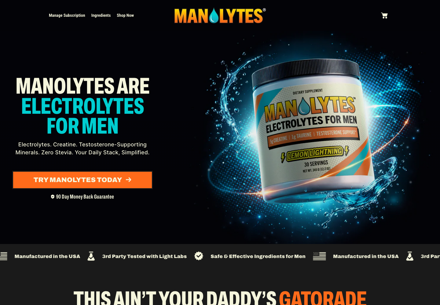 Manolytes ecommerce website screenshot